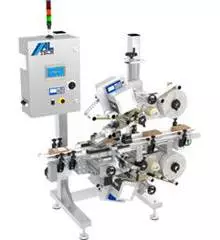 Top & bottom labelling machine